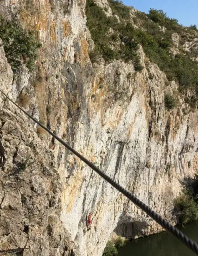 Pont de singe via ferrata saint series montpellier